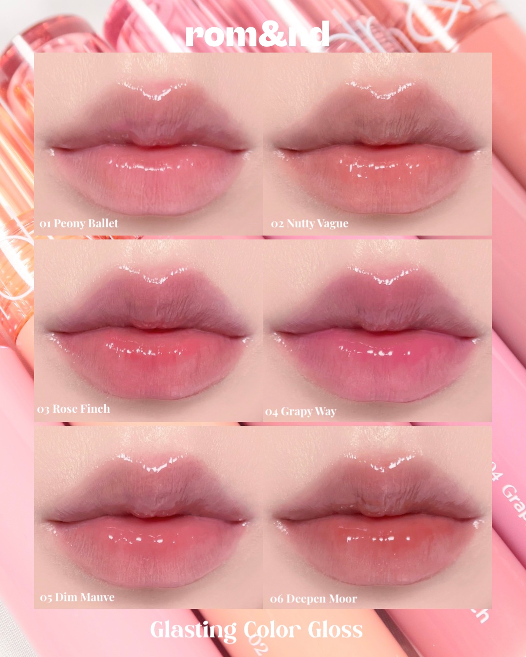 グラスティングカラーグロス/rom&nd/リップグロスを使ったクチコミ（1枚目）