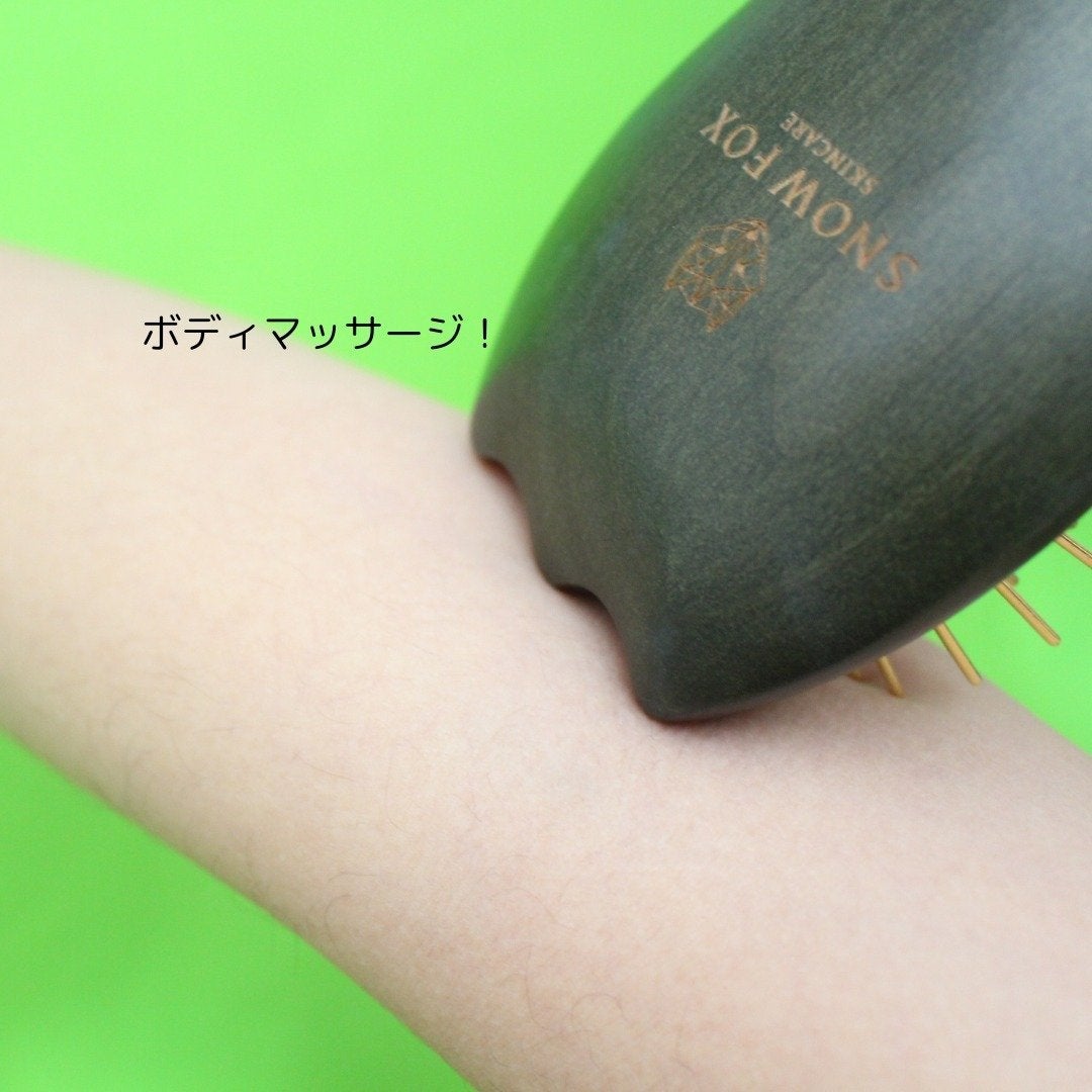 プレミアム FOX カッサ ゴースト ヘアブラシ ブラック/SNOW FOX SKINCARE/ヘアブラシを使ったクチコミ(7枚目)