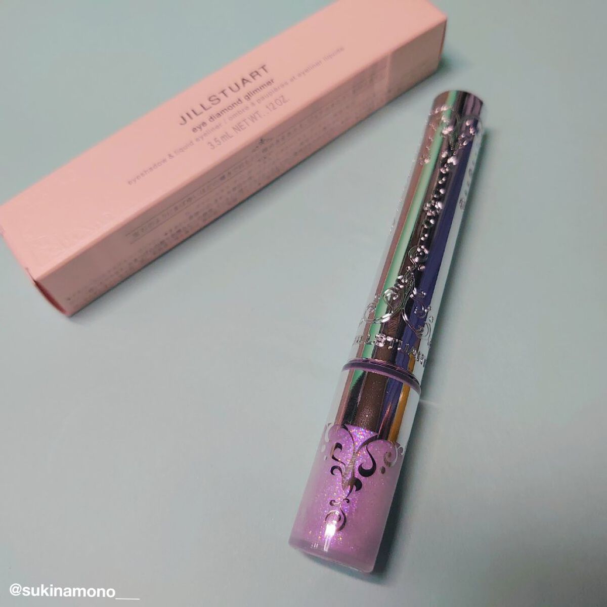 ジルスチュアート　アイダイヤモンド グリマー 02 amethyst gem/JILL STUART/グリッターを使ったクチコミ（2枚目）