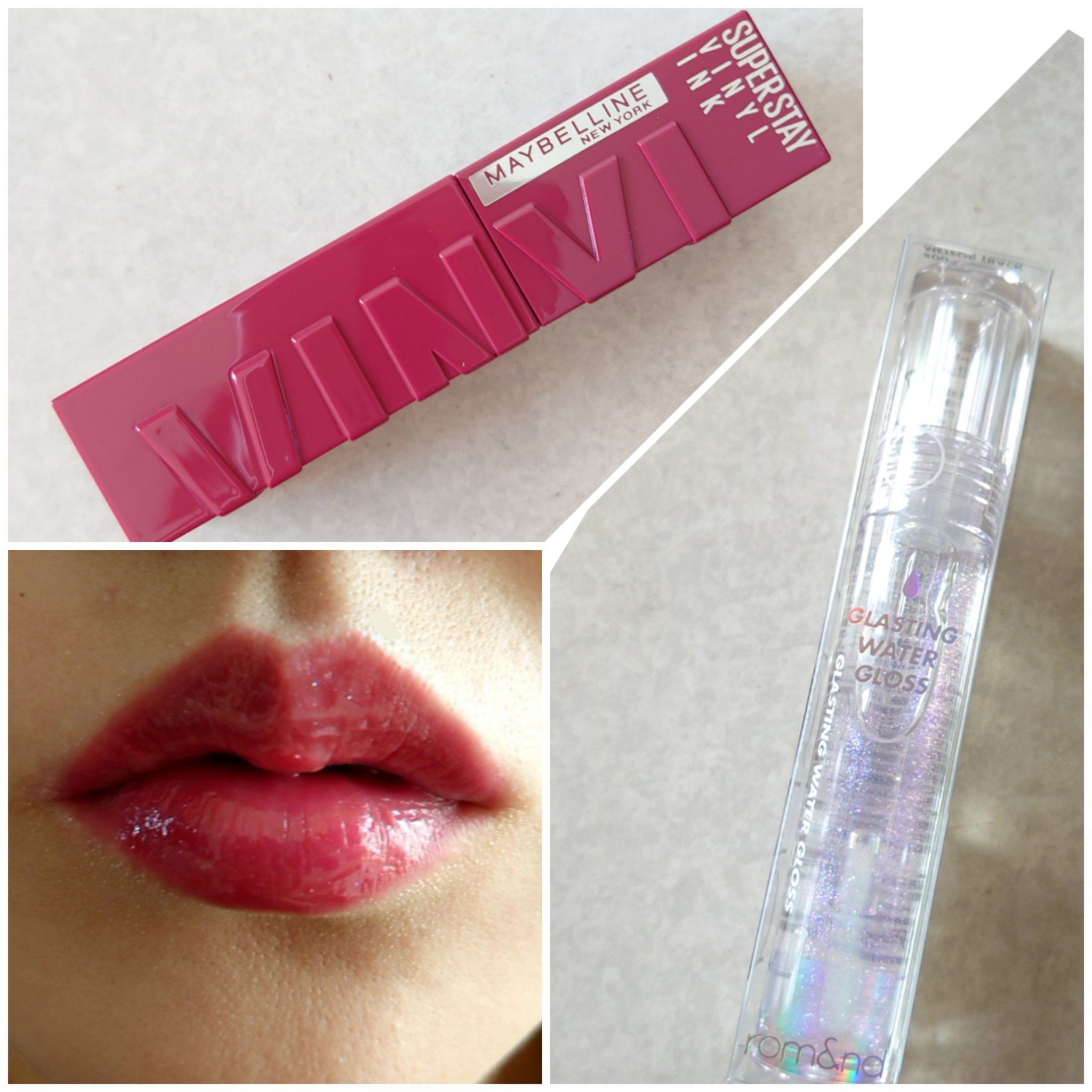 グラスティングウォーターグロス/rom&nd/リップグロスを使ったクチコミ（1枚目）
