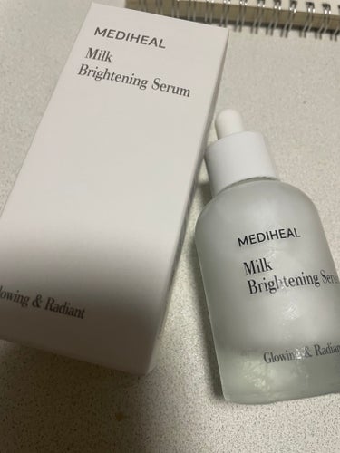 【使った商品】
MEDIHEAL　ミルクブライトニングセラム
MEDIHEAL　ミルクブライトニングクリーム


【商品の特徴】
ミルク成分、ナイアシンアミド配合のセラム
肌になめらかさ、柔らかさ、透明