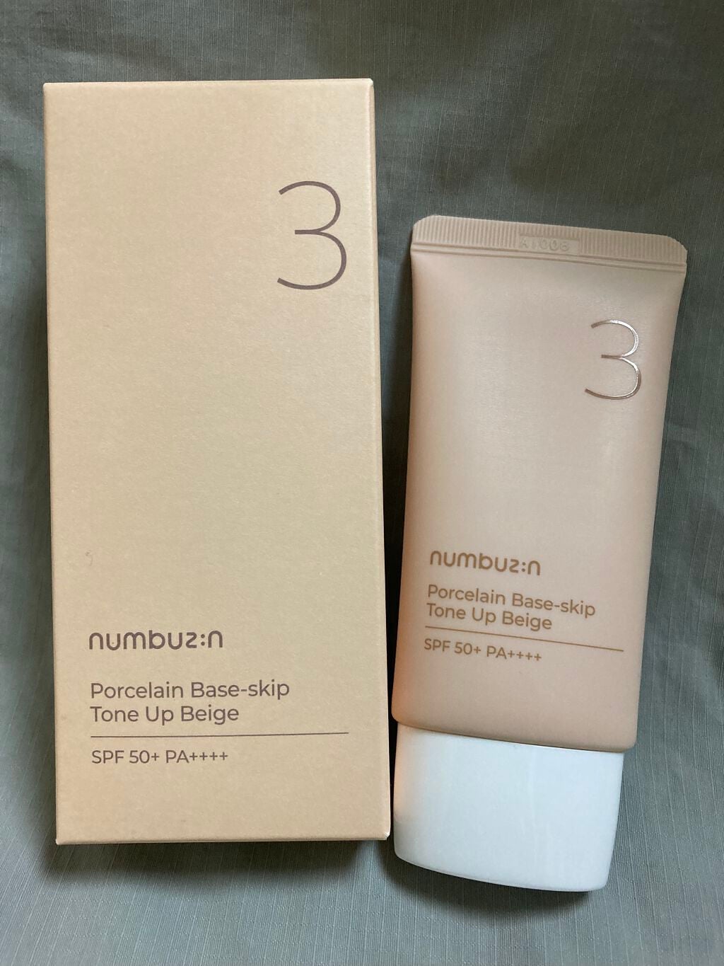 3番 ノーファンデ陶器肌トーンアップクリーム/numbuzin/化粧下地を使ったクチコミ(1枚目)