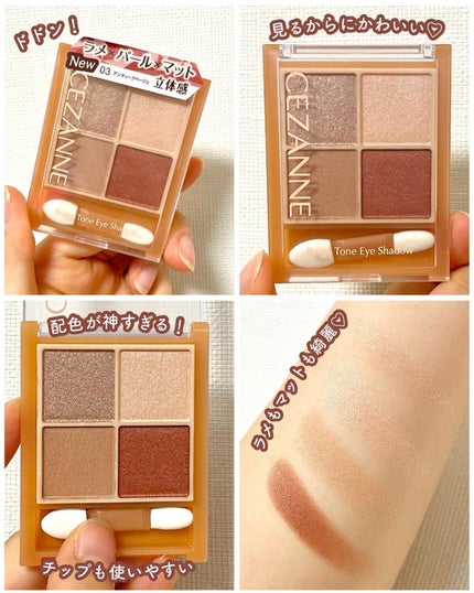 ベージュトーンアイシャドウ/CEZANNE/アイシャドウパレットを使ったクチコミ(5枚目)