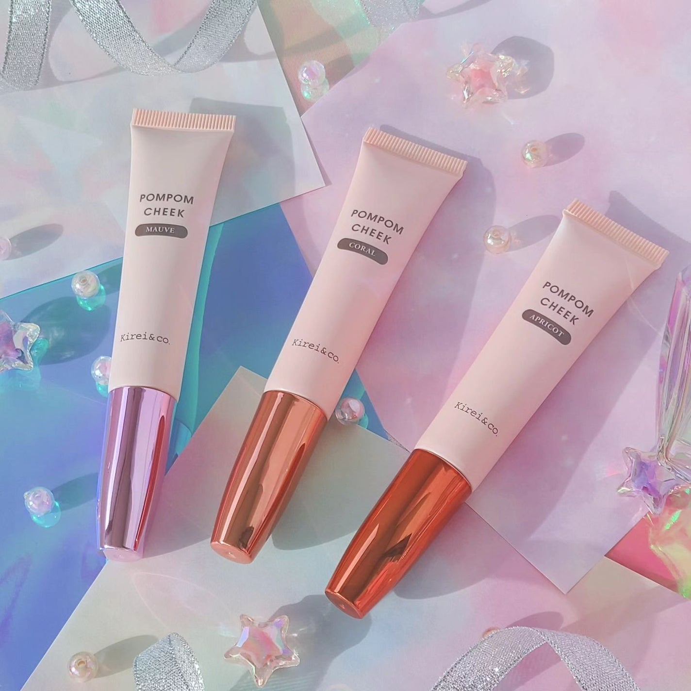 キラキラポムポムチーク/Kirei&co./リキッドチークを使ったクチコミ(2枚目)