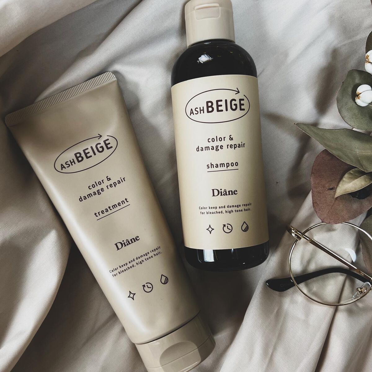 カラーシャンプー＆トリートメント トリートメント アッシュベージュ/ダイアン/市販シャンプーを使ったクチコミ（3枚目）