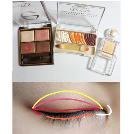 トーンアップアイシャドウ/CEZANNE/アイシャドウパレットを使ったクチコミ(2枚目)