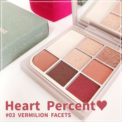 ドットオンムードアイパレット 03 バーミリオンファセット/Heart Percent/アイシャドウパレットを使ったクチコミ(1枚目)