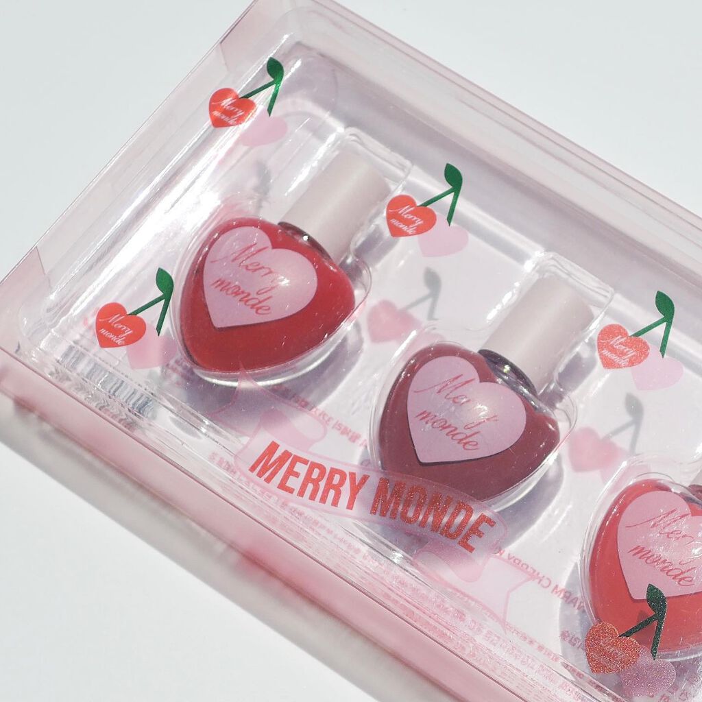 cherry heart tint/Merrymonde/リップグロスを使ったクチコミ(2枚目)