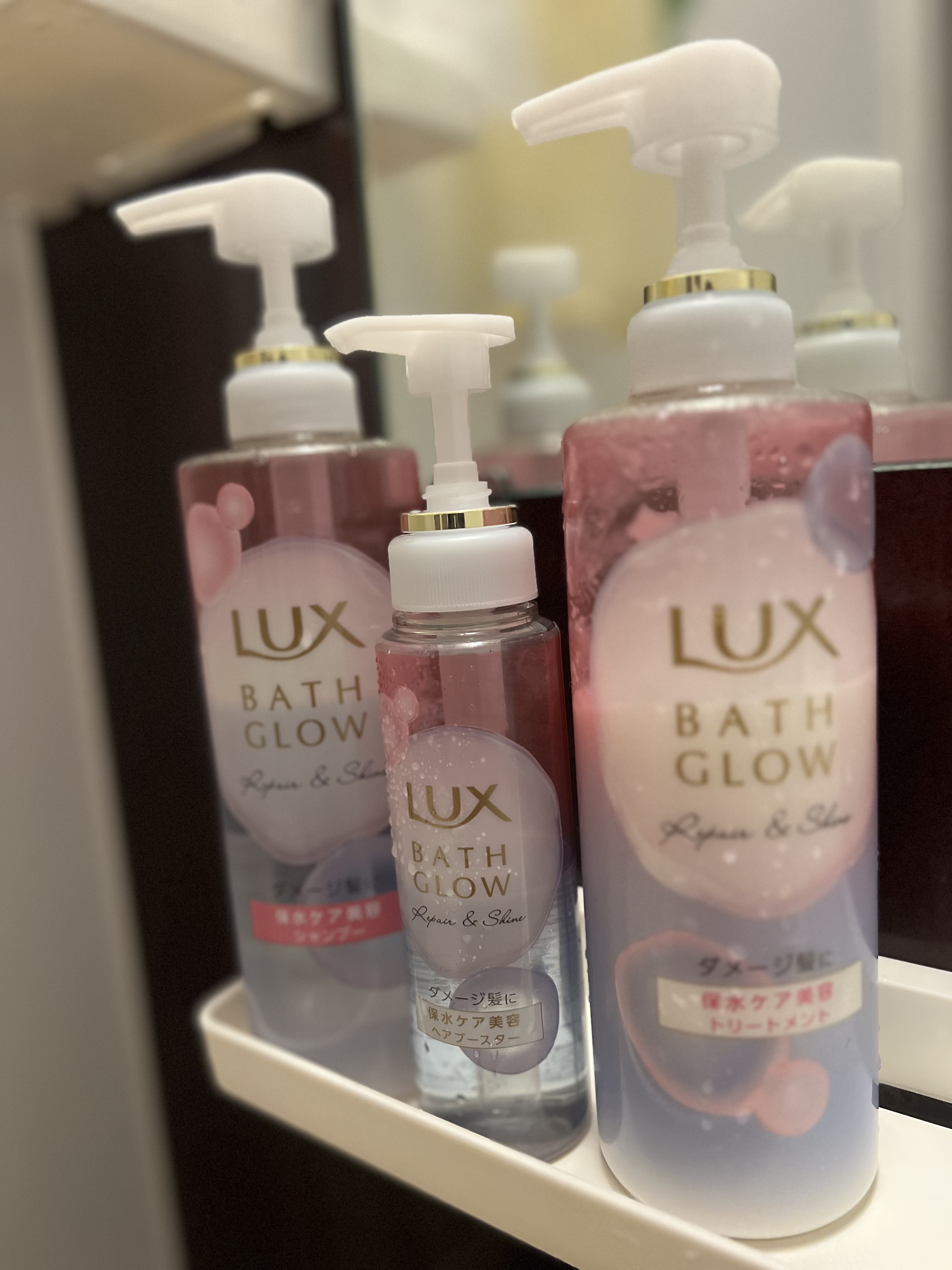 バスグロウ リペア&シャイン シャンプー／トリートメント/LUX/シャンプー・コンディショナーを使ったクチコミ（1枚目）