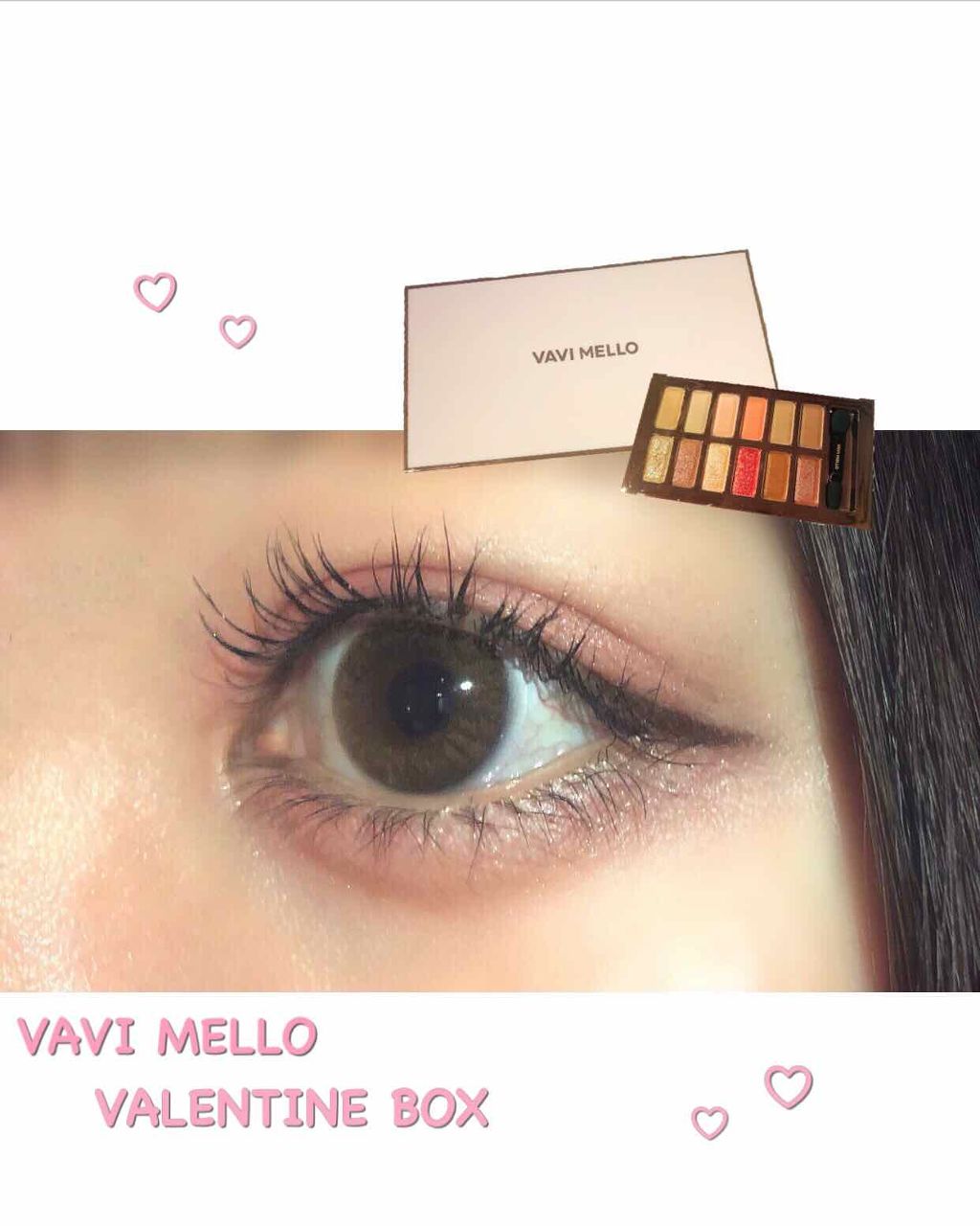 バレンタインボックス3ローズモーメント/VAVI MELLO/アイシャドウパレットを使ったクチコミ（1枚目）
