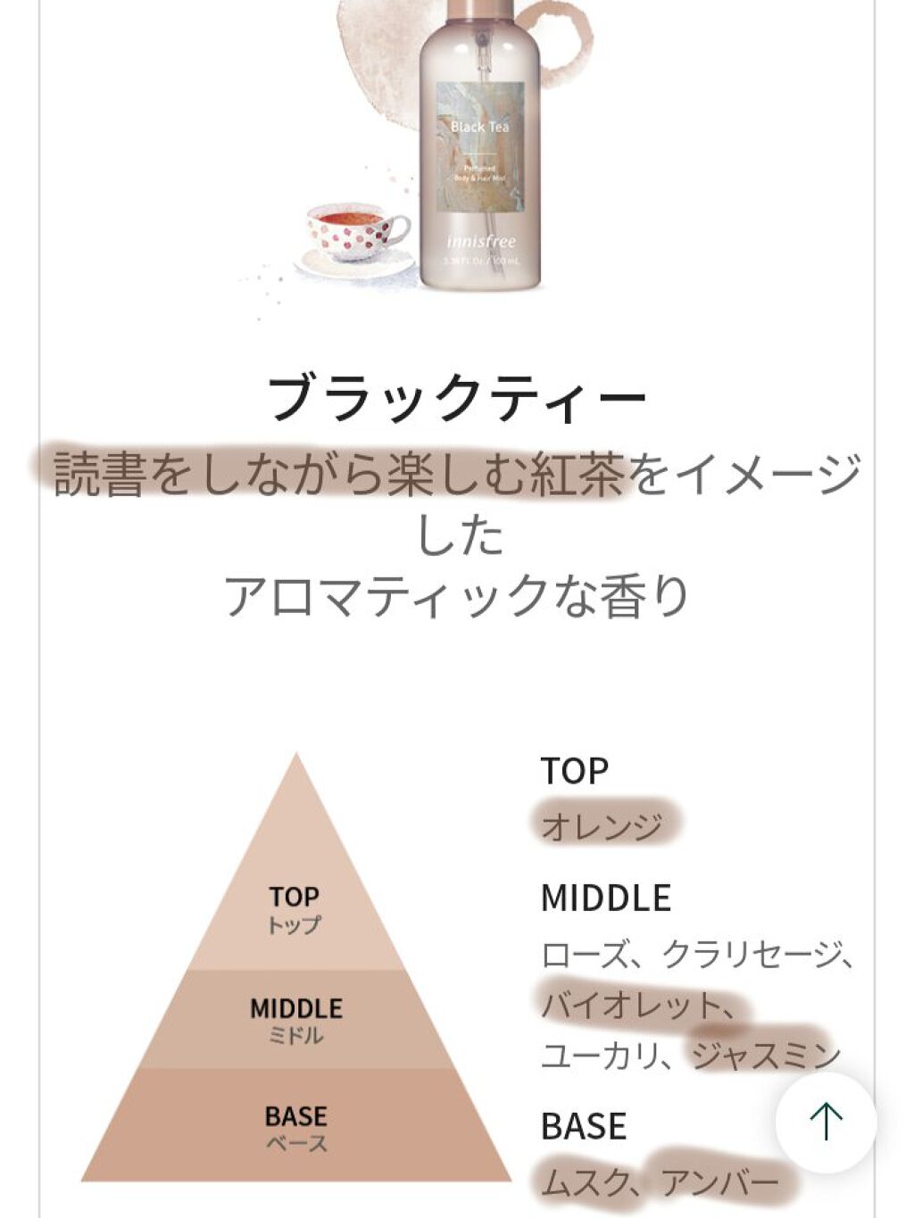 パフュームド ボディ&ヘアミスト/innisfree/香水(その他)を使ったクチコミ(3枚目)