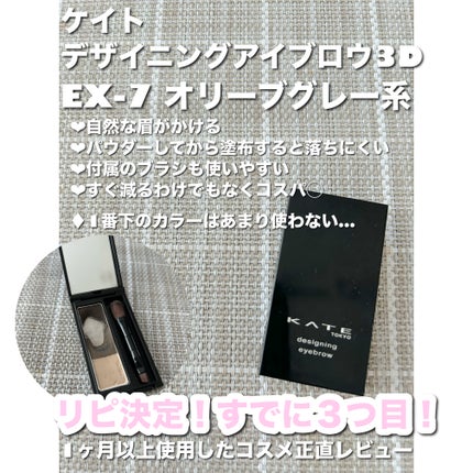 ケイト デザイニングアイブロウ3D/KATE/パウダーアイブロウを使ったクチコミ(1枚目)