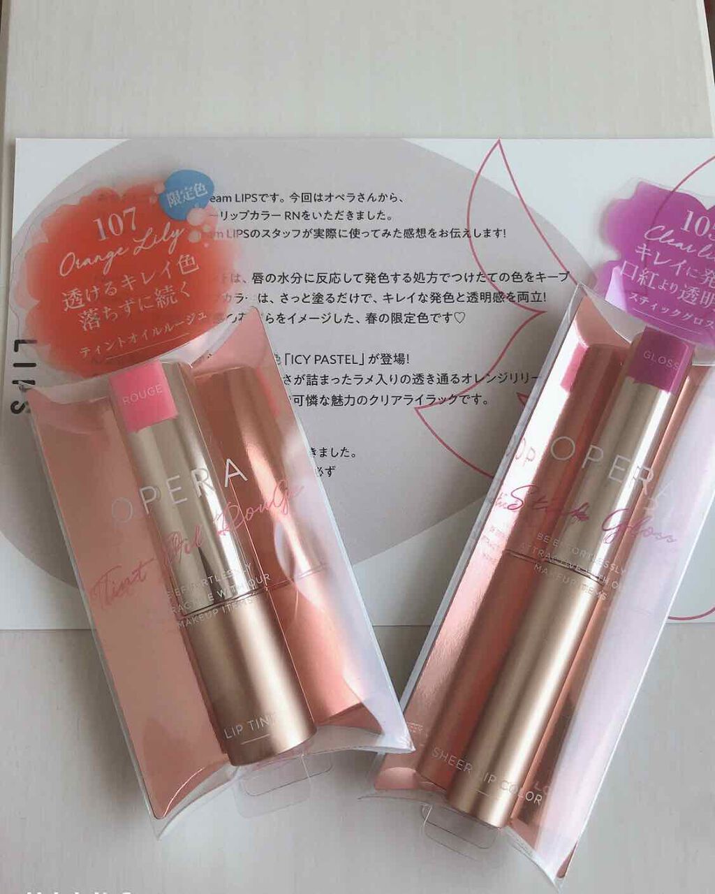 オペラ シアーリップカラー RN/OPERA/リップグロスを使ったクチコミ（1枚目）