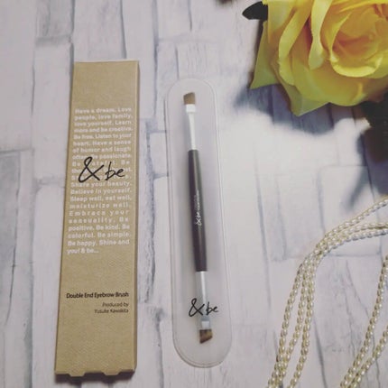 ダブルエンドアイブロウブラシ熊野筆/&be/メイクブラシを使ったクチコミ(3枚目)