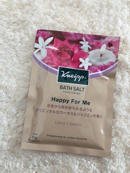 バスソルト ハッピーフォーミー ロータス&ジャスミンの香り/クナイプ/無機塩系入浴剤を使ったクチコミ(1枚目)