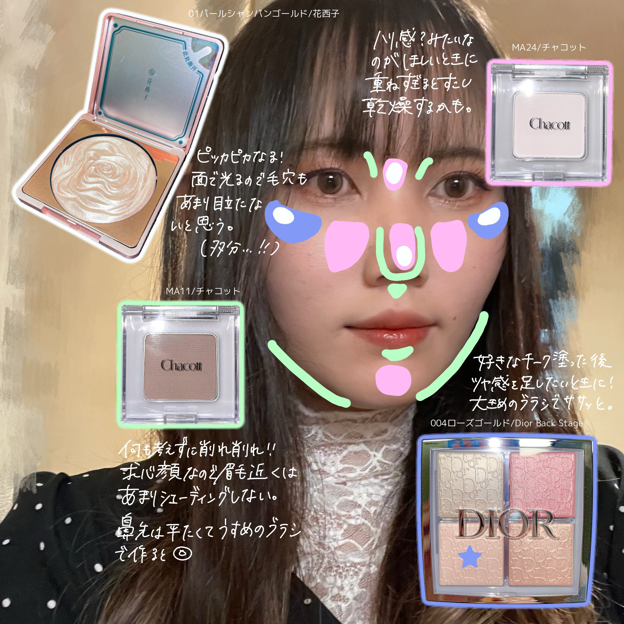 ピッタポイントプライマー 皮脂崩れ防止/muice/化粧下地を使ったクチコミ（3枚目）