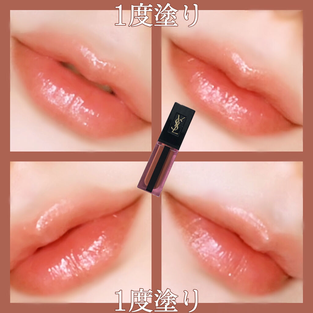 ルージュ ピュールクチュール ヴェルニ ウォーターステイン/YVES SAINT LAURENT BEAUTE/口紅を使ったクチコミ（2枚目）