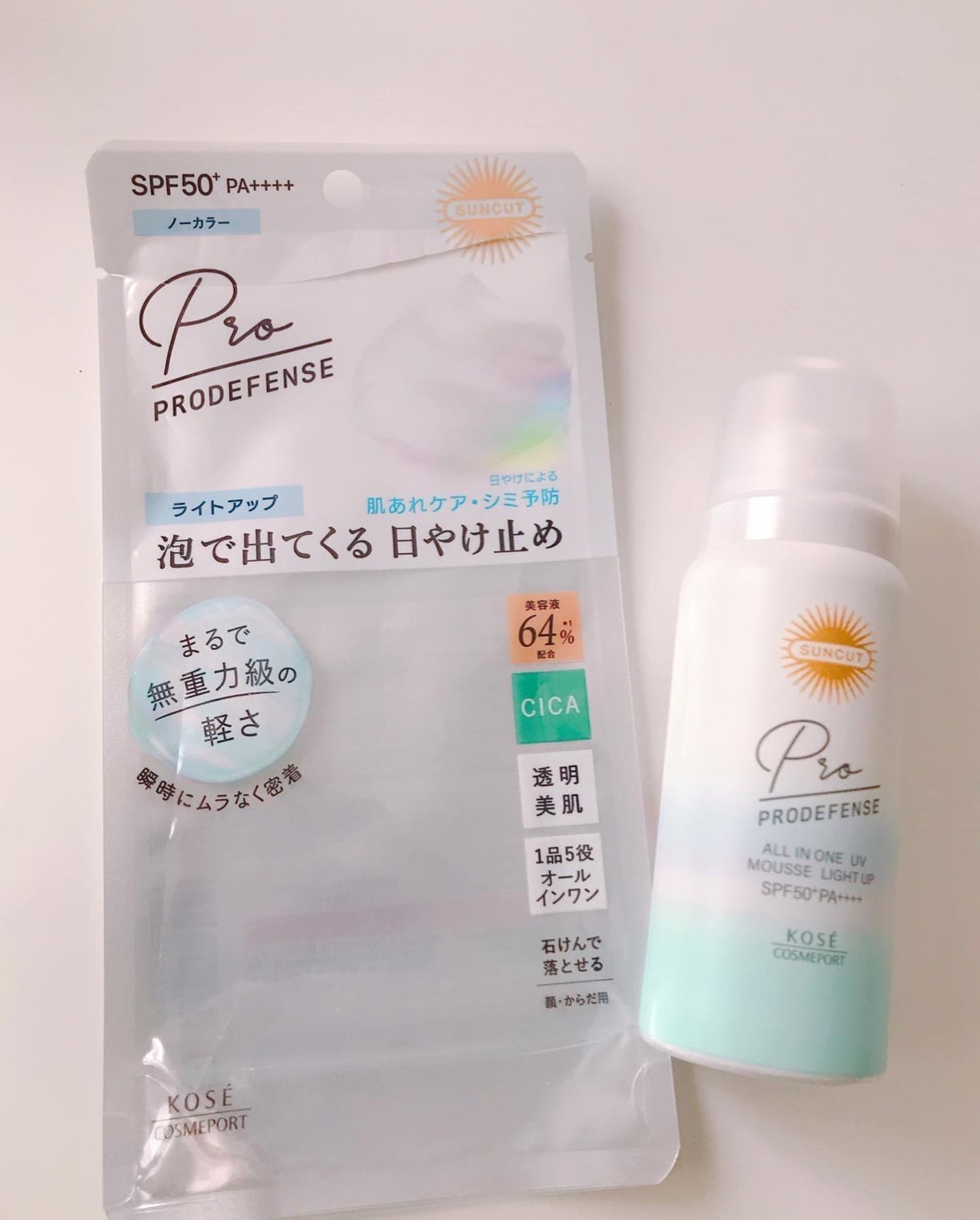 プロディフェンス オールインワンUV ムース(ライトアップ)/サンカット®/日焼け止めクリームを使ったクチコミ(2枚目)