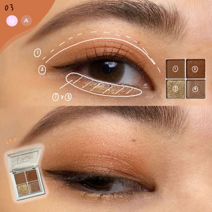 THE アイパレR/b idol/アイシャドウパレットを使ったクチコミ(4枚目)