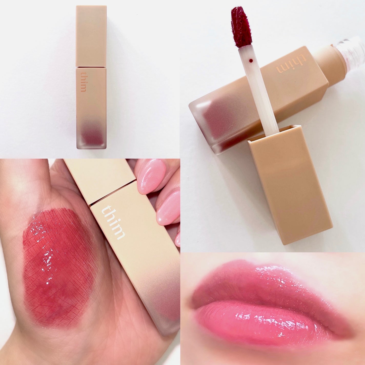 サテンリップグレイズ/thim/リップグロスを使ったクチコミ(4枚目)