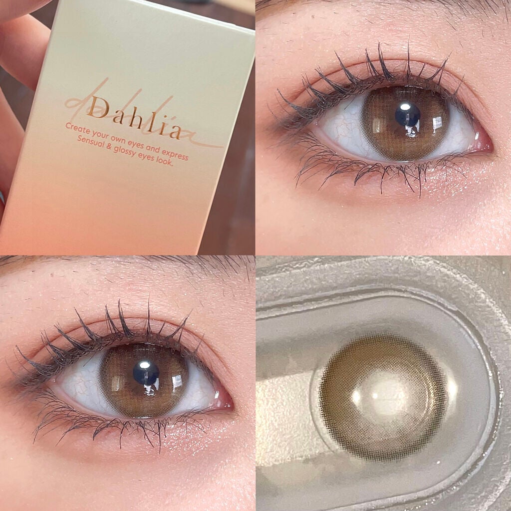 ダリアブラウンマンスリー (DAHLIA BROWN monthly)/OLOLA/1ヶ月(1MONTH)カラコンを使ったクチコミ(2枚目)
