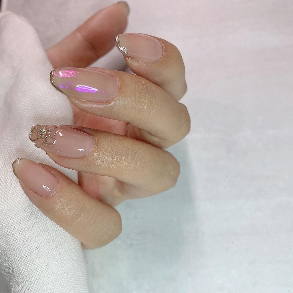 #春ネイル,#フラワーネイル,#シンプルネイル,#セルフネイルのネイルデザイン