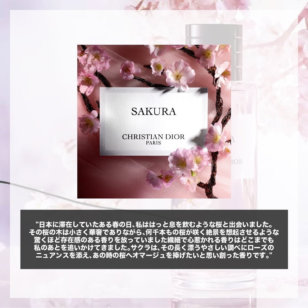エスログ┊1日1分のモテ香水紹介 on LIPS 「.『桜の香り人気香水』🌳製品情報🌳DIORサクラオードパルファ..」(2枚目)