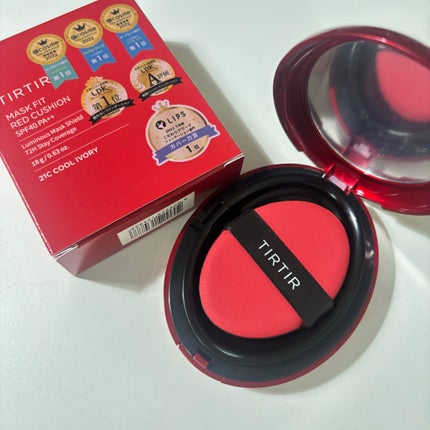 マスク フィット レッド クッション 21C クール アイボリー/TIRTIR(ティルティル)/クッションファンデーションを使ったクチコミ(2枚目)