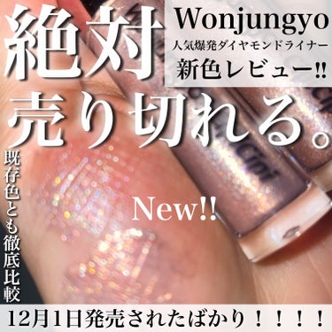 ウォンジョンヨ　ダイヤモンドライナー 04 コーラルハーモニー/Wonjungyo/リキッドアイシャドウを使ったクチコミ（1枚目）