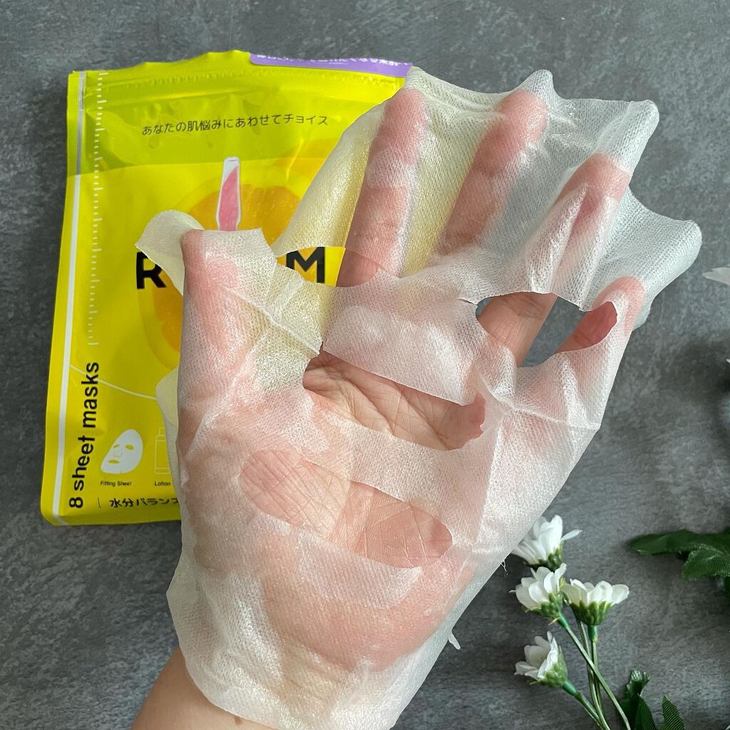 デイリーケアマスク ヒアルロン酸＆グレープフルーツ/RISM/シートマスク・パックを使ったクチコミ（3枚目）