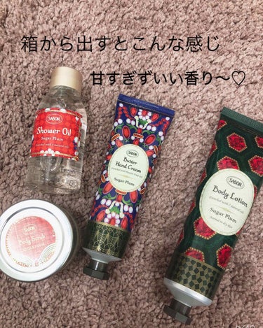 SABON バスタイムギフト シュガー・プラムのクチコミ「
皆様いつもいいねありがとうございます❁⃘*.ﾟ

今回は購入品紹介です♡


SABON 2.....」（2枚目）