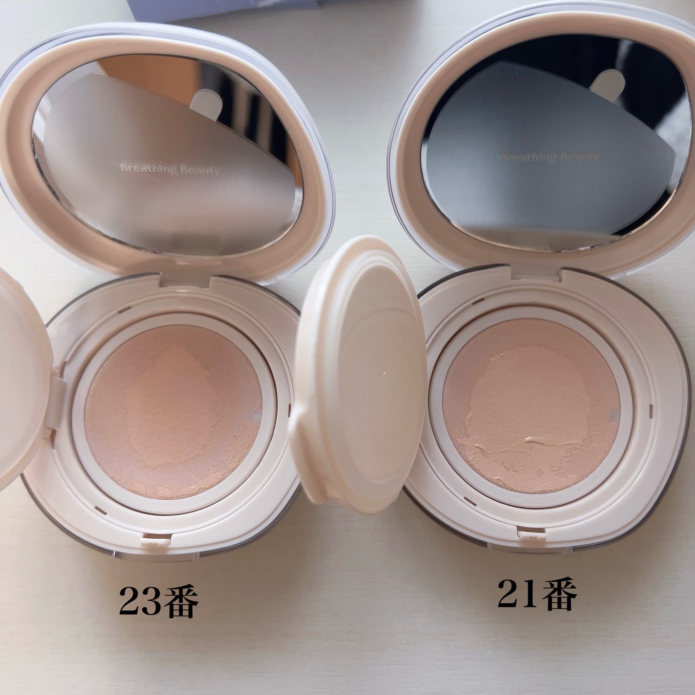 ブリージンググロークッション/Healus/クッションファンデーションを使ったクチコミ(2枚目)