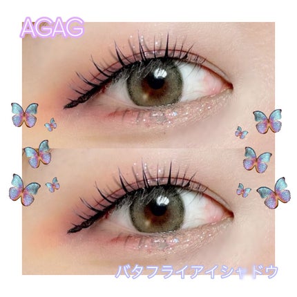 バタフライアイシャドウパレット/AGAG/アイシャドウパレットを使ったクチコミ(4枚目)