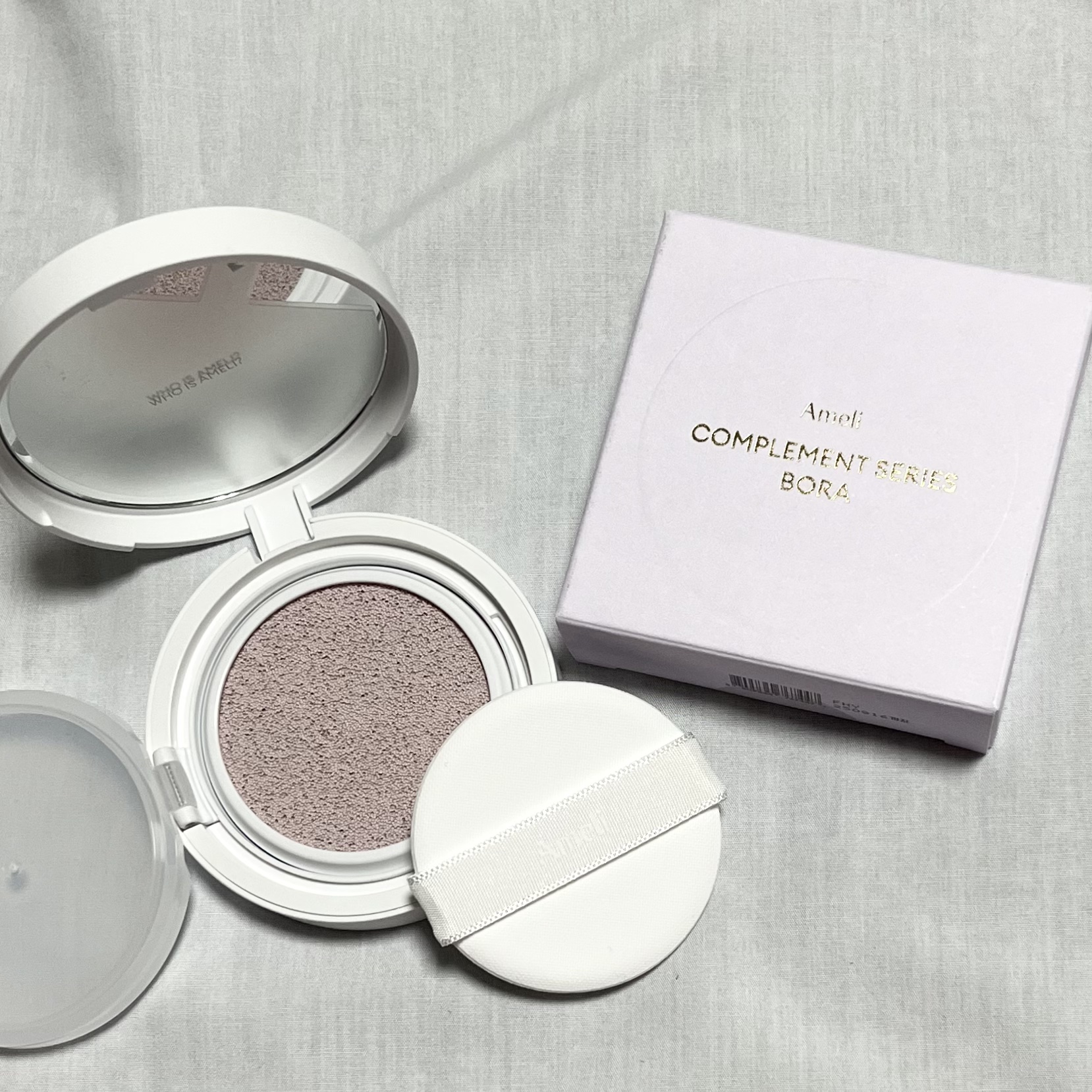 コンプリメントシリーズクッション 紫色(ボラ)/Ameli/クッションファンデーションを使ったクチコミ（3枚目）