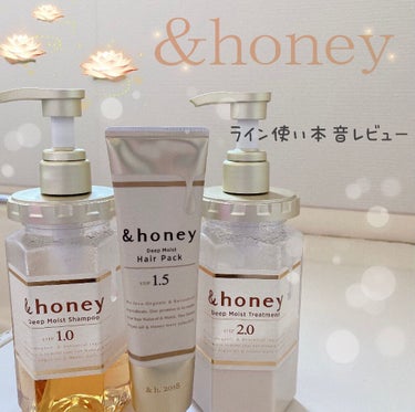 ディープモイスト シャンプー1.0／ヘアトリートメント2.0/&honey/シャンプー・コンディショナーを使ったクチコミ（1枚目）