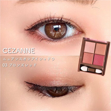 ニュアンスオンアイシャドウ 03 ブロンズレッド/CEZANNE/アイシャドウパレットを使ったクチコミ(3枚目)