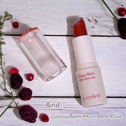 アンドバイロムアンド グラッシーバーム/&nd by rom&nd/口紅を使ったクチコミ(1枚目)