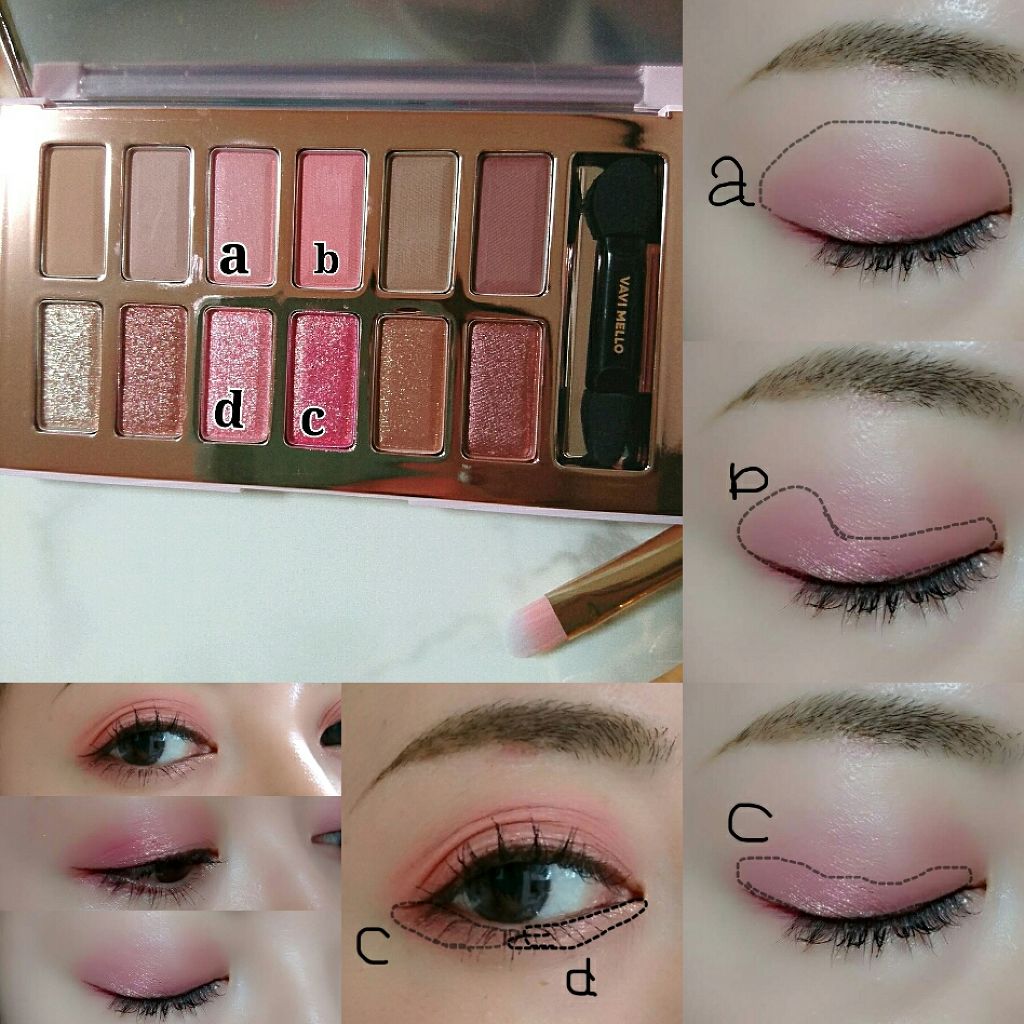 バレンタインボックス3ローズモーメント/VAVI MELLO/アイシャドウパレットを使ったクチコミ(4枚目)