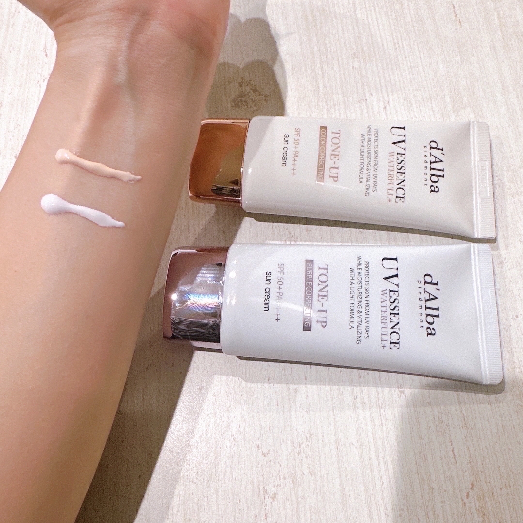 ウォータフルトーンアップサンクリーム/ダルバ/日焼け止めクリームを使ったクチコミ（2枚目）