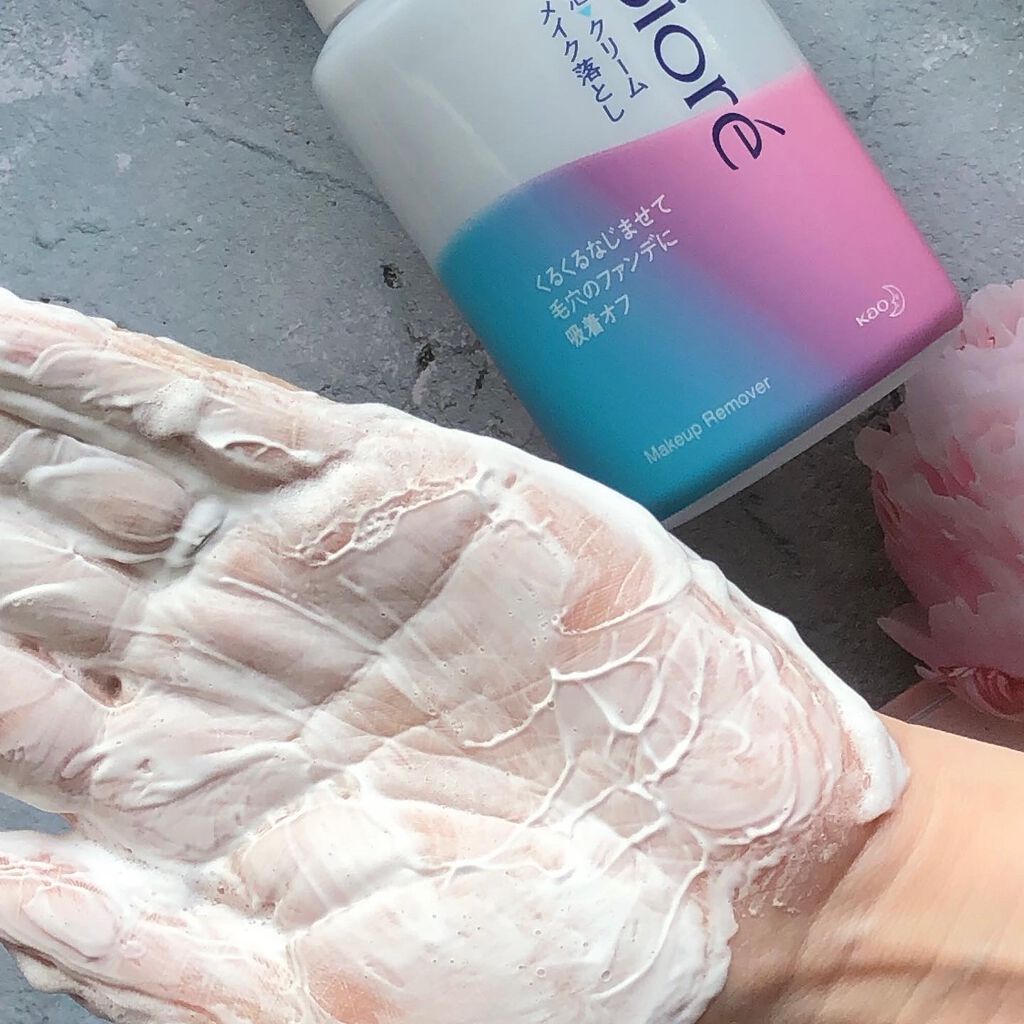 泡クリームメイク落とし/ビオレ/クレンジングクリームを使ったクチコミ（3枚目）