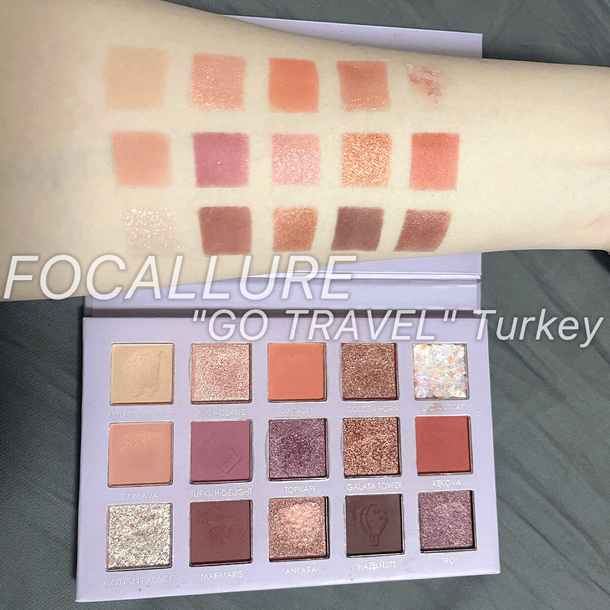 GO TRAVEL 15色アイシャドウパレット 04 トルコ(hi Turkey)/FOCALLURE/アイシャドウパレットを使ったクチコミ（2枚目）