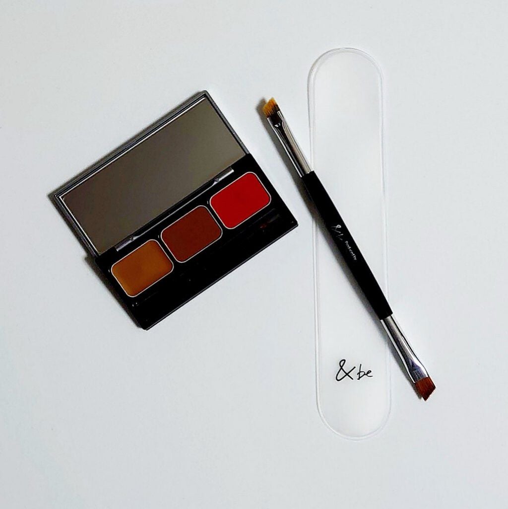 ダブルエンドアイブロウブラシ熊野筆/&be/メイクブラシを使ったクチコミ(2枚目)