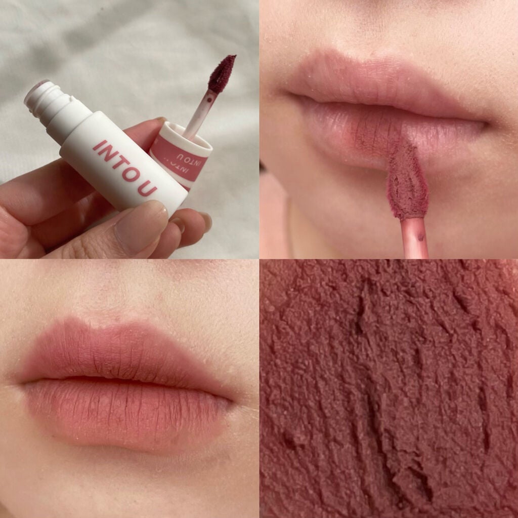 スーパーマットリップ&チークマッド/INTO U/口紅を使ったクチコミ(5枚目)