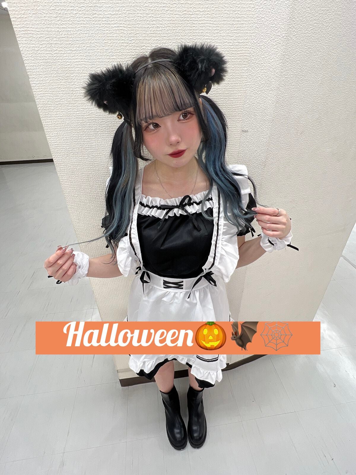 みるくてぃ on LIPS 「\Halloween🎃メイドさんコスプレ‼️♥️/☁  ☁  ..」(1枚目)