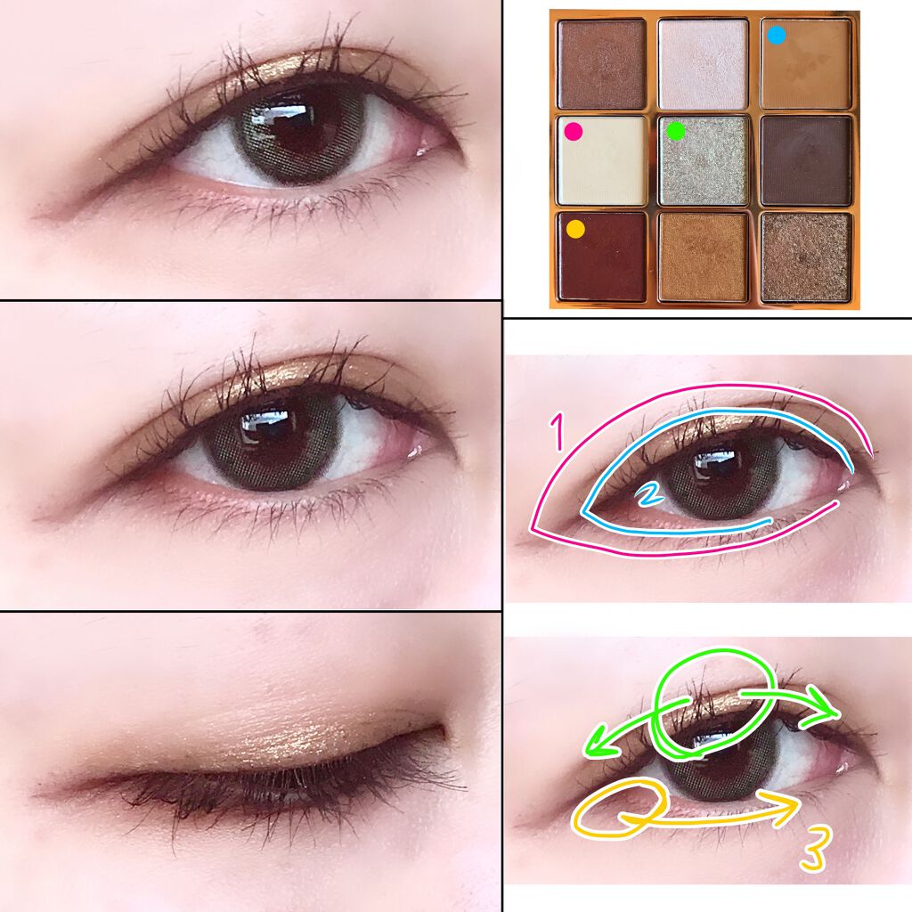 VenusMarble 9色アイシャドウパレット/Venus Marble/アイシャドウパレットを使ったクチコミ(4枚目)