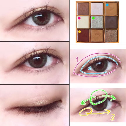 VenusMarble 9色アイシャドウパレット/Venus Marble/アイシャドウパレットを使ったクチコミ(4枚目)