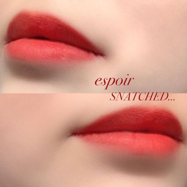 LIP UP VELVET SNATCHED/espoir/口紅を使ったクチコミ（1枚目）