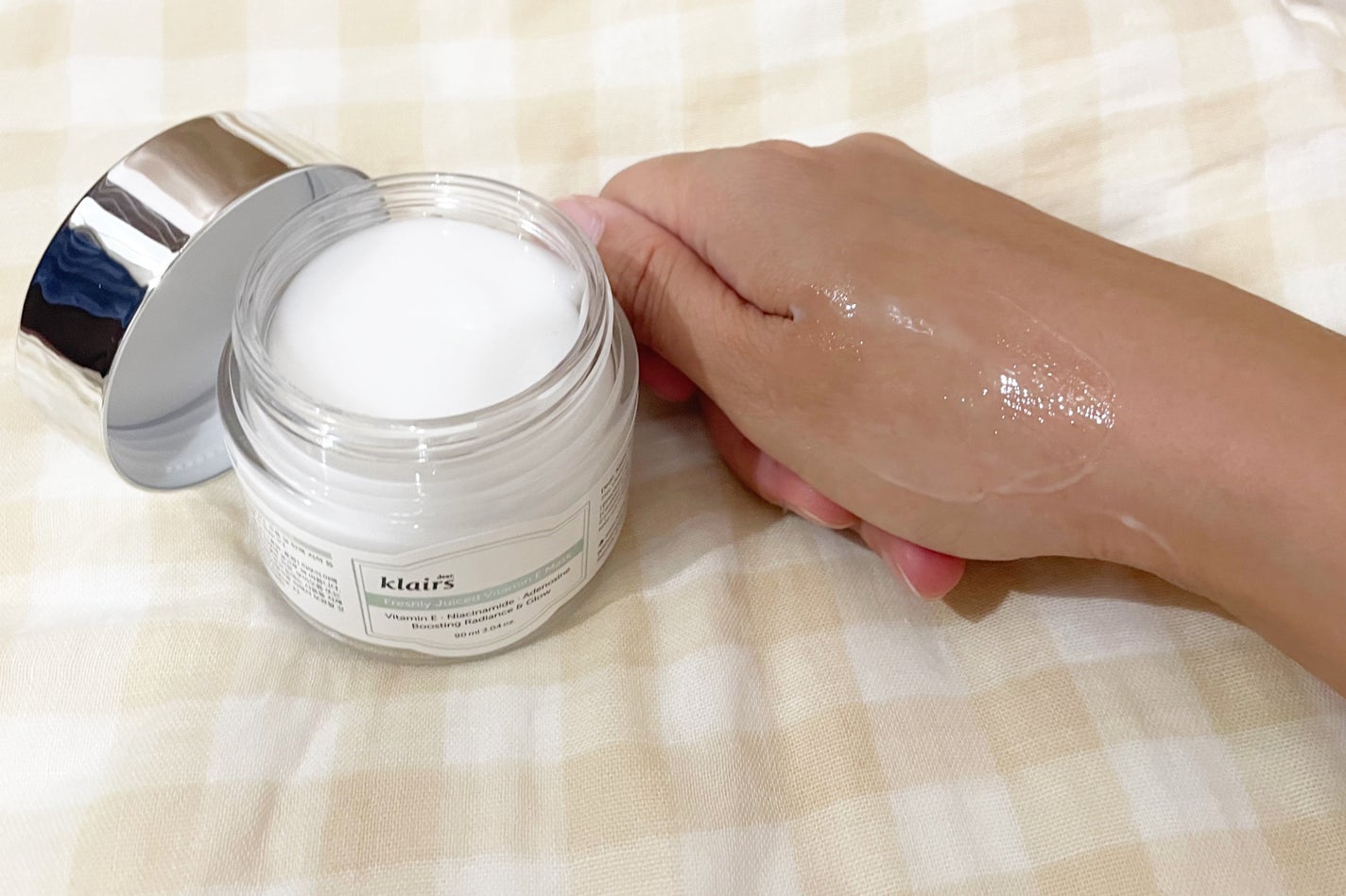 フレッシュリージュースドビタミンEマスク(90g)/Klairs/フェイスクリームを使ったクチコミ(5枚目)