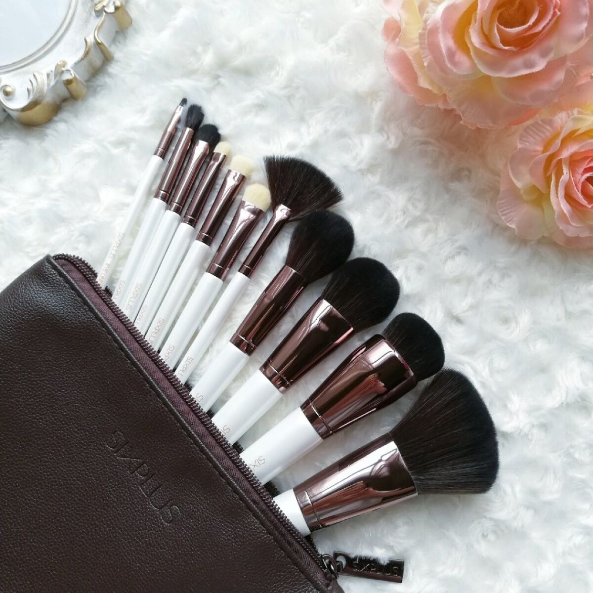 SIXPLUS エレガンスシリーズ ホワイトパール メイクブラシ11本セット/SIXPLUS/メイクブラシを使ったクチコミ(9枚目)