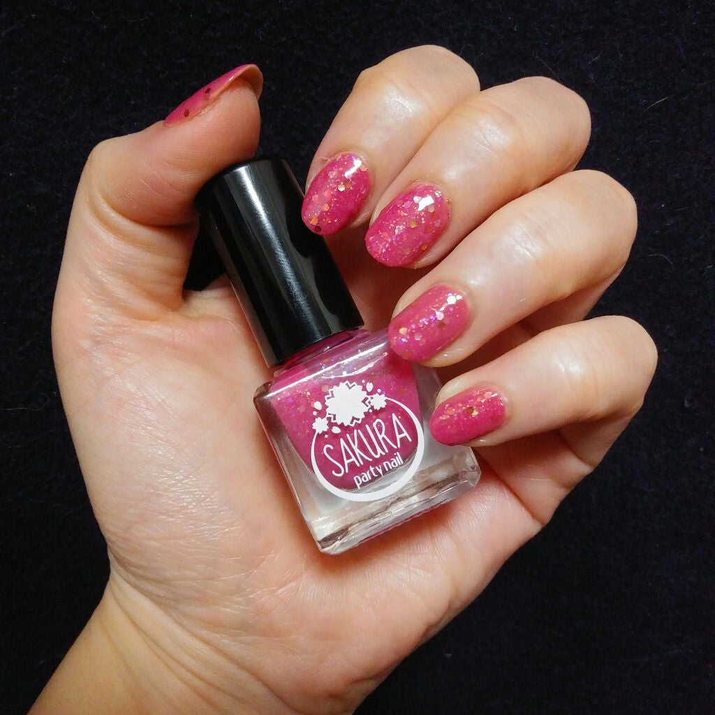 さくらパーティネイル/セリア/マニキュアを使ったクチコミ(7枚目)